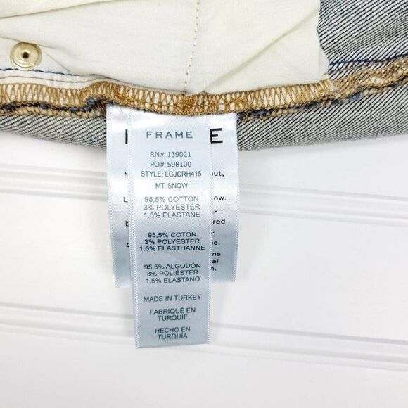 FRAME Size 25 Le Garcon Release Hem Crop Boyfriend Jeans - Picture 12 of 15